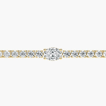 OVAL CENTER SIDE ROUND BRACELET