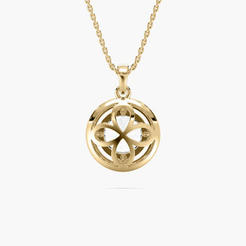 ROUND HALO SOLITAIRE PENDENT