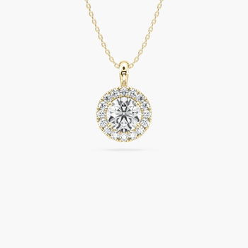 ROUND HALO SOLITAIRE PENDENT