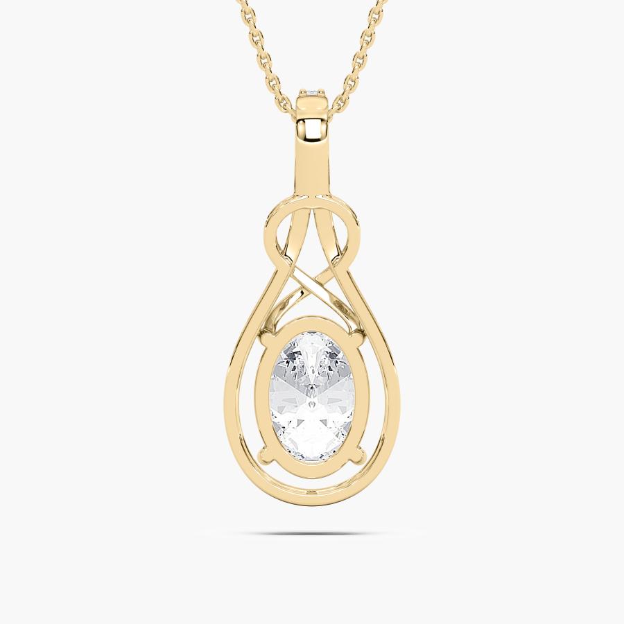 DROP OVAL SOLITAIRE PENDENT