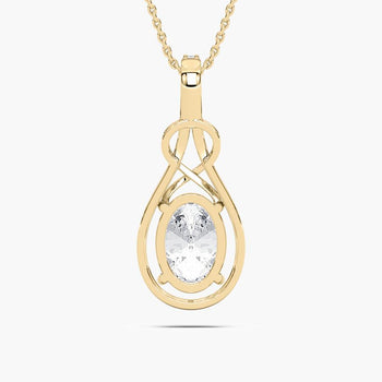 DROP OVAL SOLITAIRE PENDENT