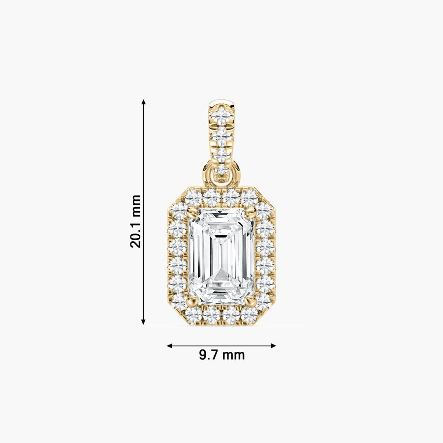 EMERALD HALO SOLITAIRE PENDENT