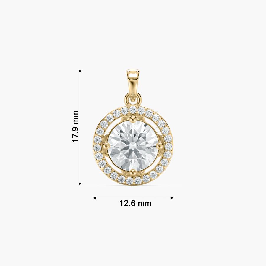 ROUND HALO SOLITAIRE PENDENT