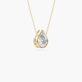 PEAR SOLITAIRE PENDENT