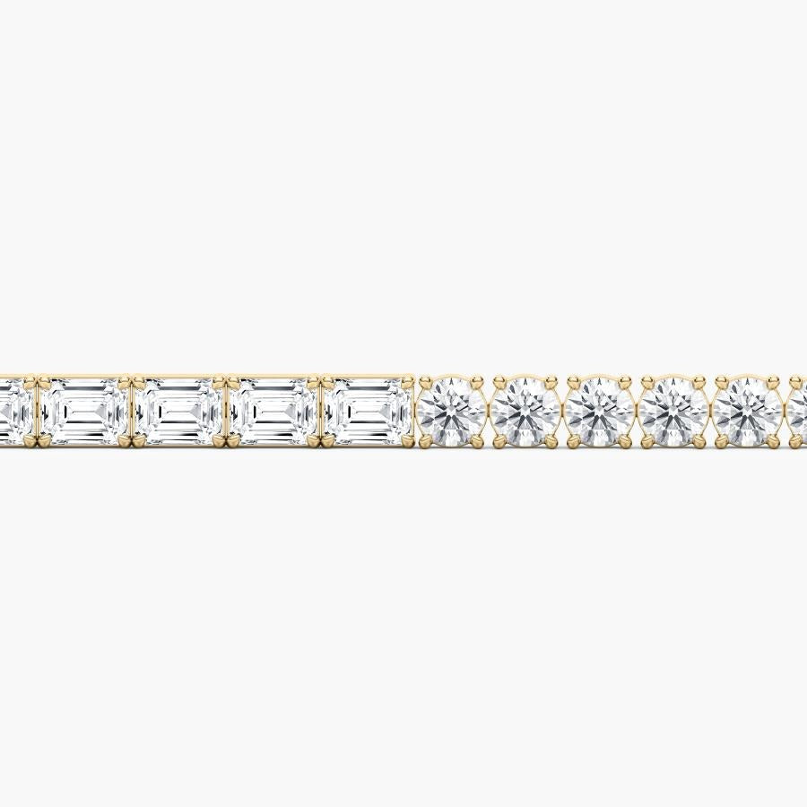 ROUND & EMERALD COMBO TENNIS BRACELET