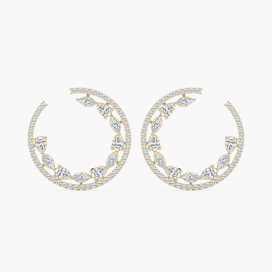 ROUND MULTIPLE SHAPE OF DIAMOND EARRING