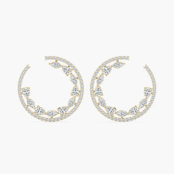 ROUND MULTIPLE SHAPE OF DIAMOND EARRING