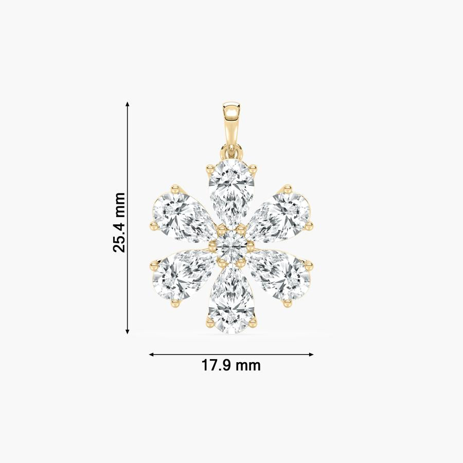 PEAR FLOWER PENDENT