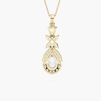 HALO DROP PEAR PENDENT