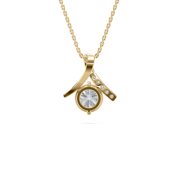 ROUND LOVE SOLITAIRE PENDENT