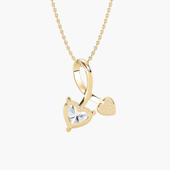 LOVE HEART SOLITAIRE PENDENT