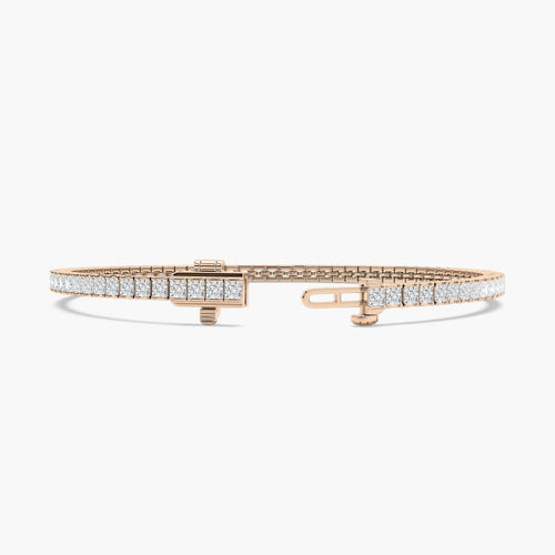 PRINCESS SHAPE DIAMOND TENNIS BRACELET