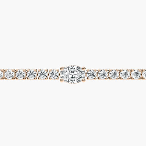 OVAL CENTER SIDE ROUND BRACELET