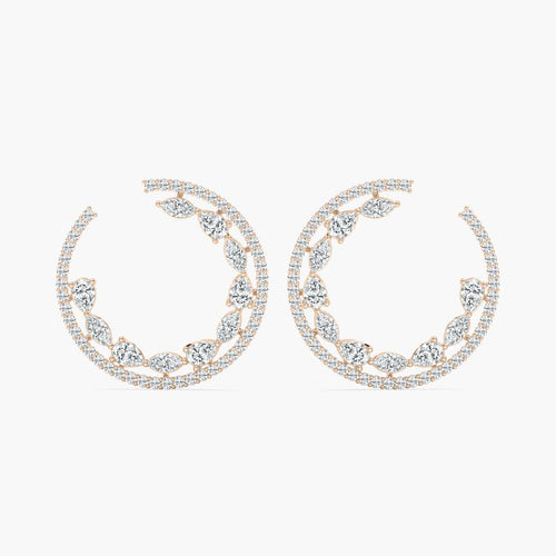 ROUND MULTIPLE SHAPE OF DIAMOND EARRING