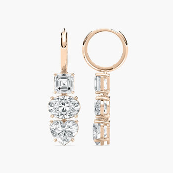 THREE STONE EARRING