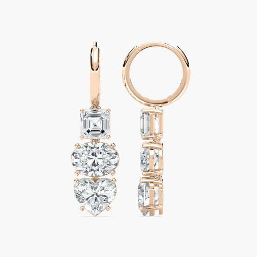 THREE STONE EARRING