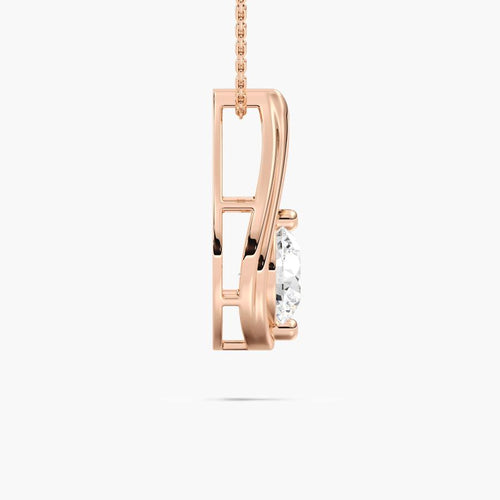 DOWN DROP ROUND SOLITAIRE PENDENT