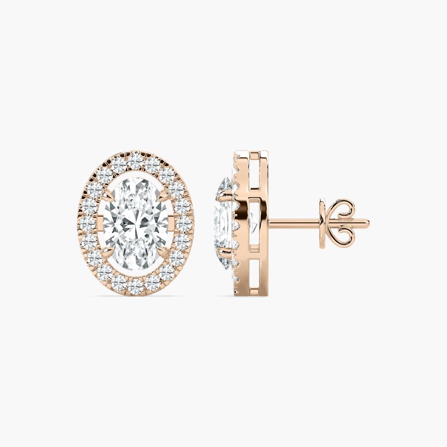 OVAL HALO EARRING