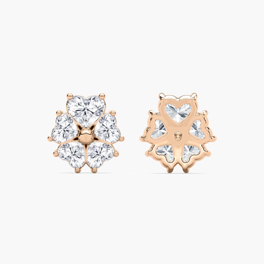 HEART FLOWER STUD