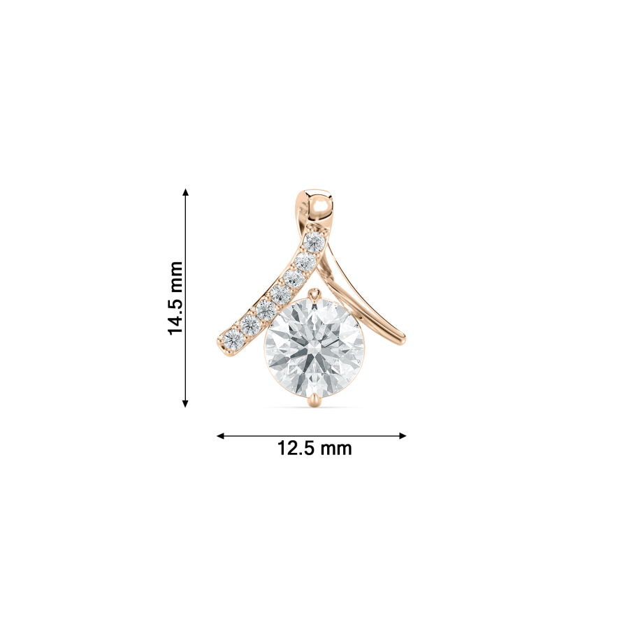 ROUND LOVE SOLITAIRE PENDENT