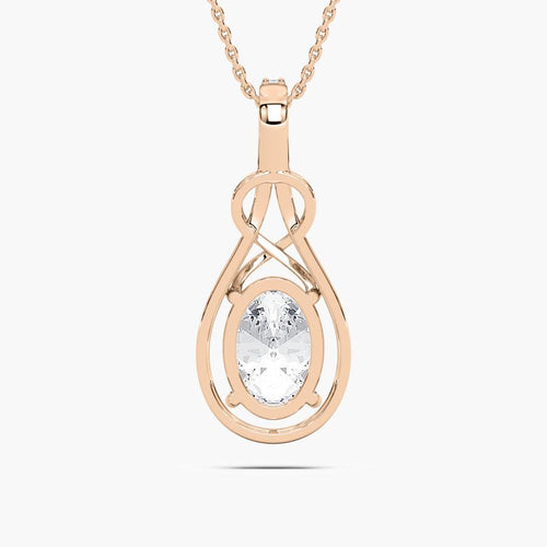 DROP OVAL SOLITAIRE PENDENT