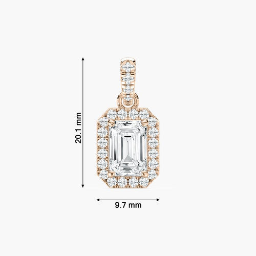 EMERALD HALO SOLITAIRE PENDENT