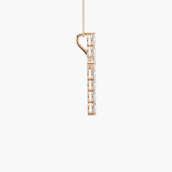 CROSS ROUND DIAMOND PENDENT