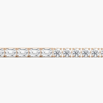 ROUND & EMERALD COMBO TENNIS BRACELET
