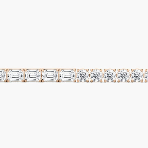 ROUND & EMERALD COMBO TENNIS BRACELET