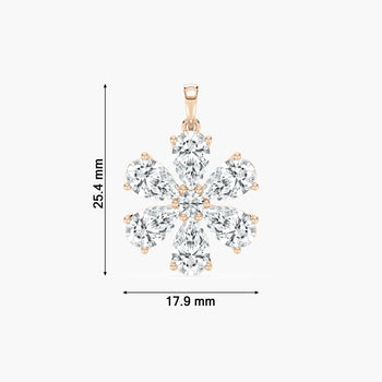 PEAR FLOWER PENDENT