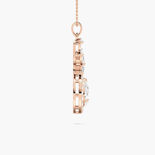 HALO DROP PEAR PENDENT
