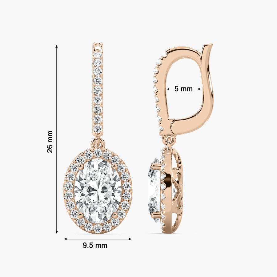 OVAL HALO DROP BALI