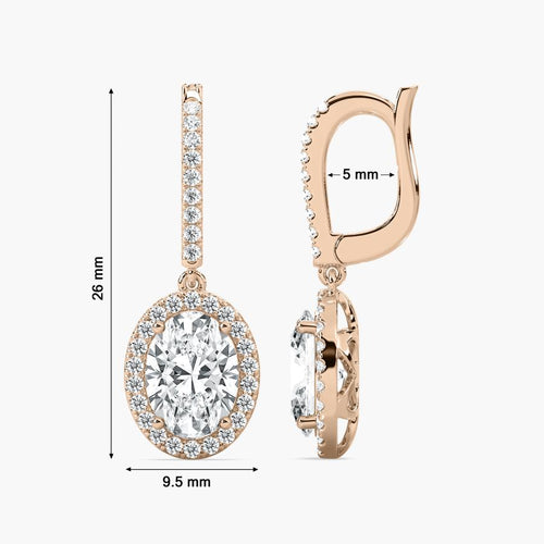 OVAL HALO DROP BALI