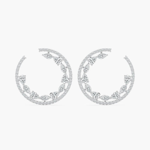 ROUND MULTIPLE SHAPE OF DIAMOND EARRING