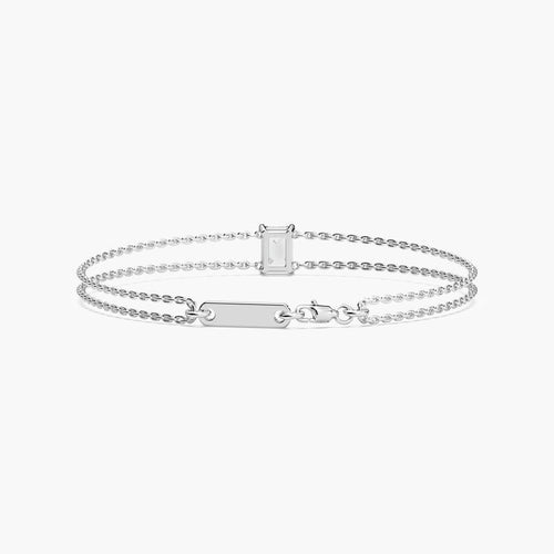 EMERALD SOLITAIRE 1 CARAT BRACELET