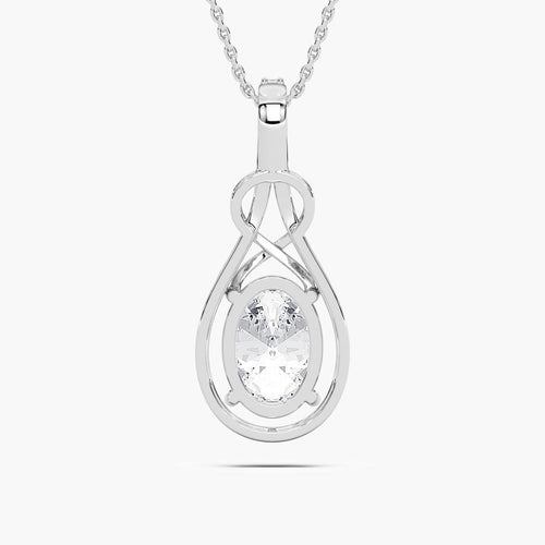 DROP OVAL SOLITAIRE PENDENT