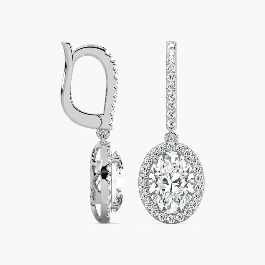 OVAL HALO DROP BALI