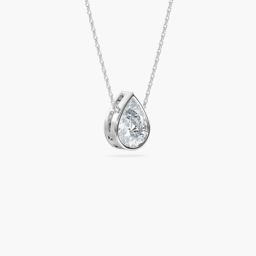 PEAR SOLITAIRE PENDENT