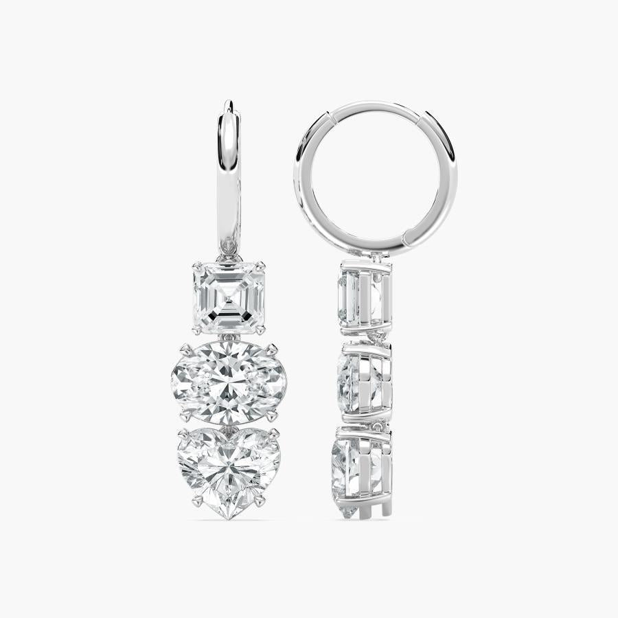 THREE STONE EARRING