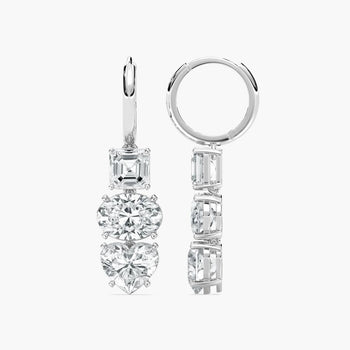 THREE STONE EARRING