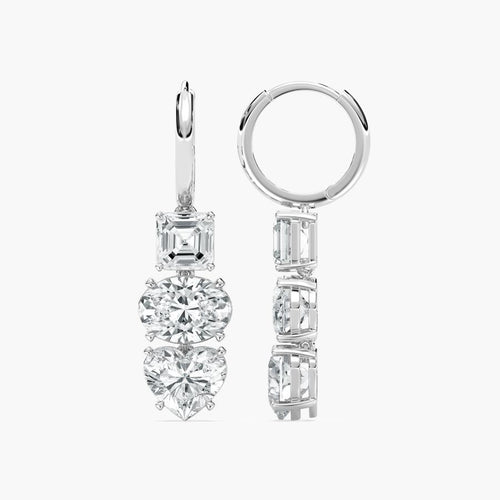 THREE STONE EARRING