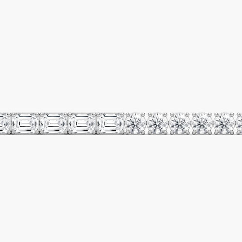ROUND & EMERALD COMBO TENNIS BRACELET