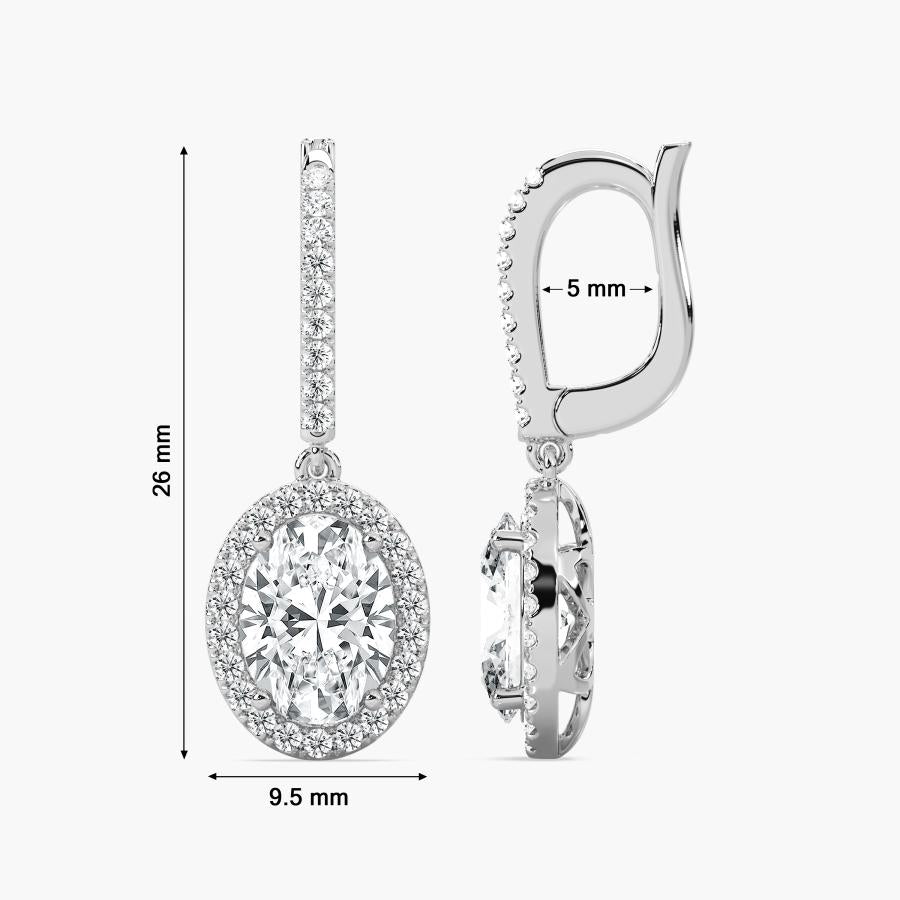 OVAL HALO DROP BALI