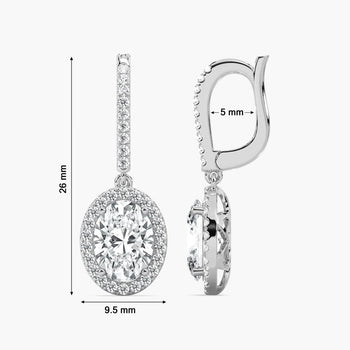 OVAL HALO DROP BALI