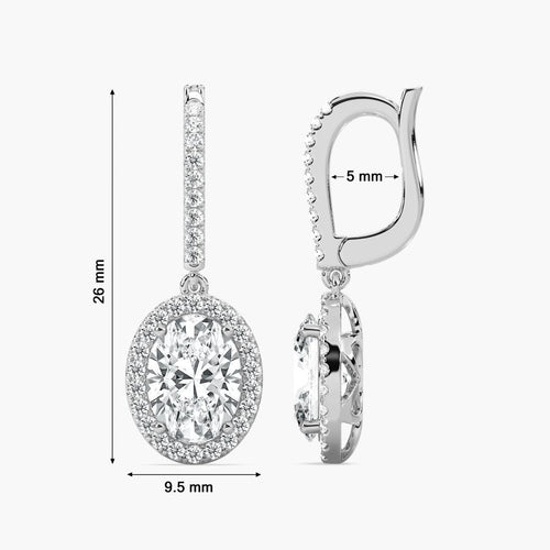 OVAL HALO DROP BALI