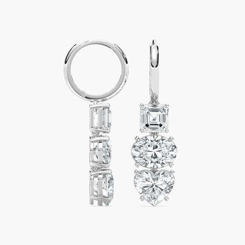 THREE STONE EARRING