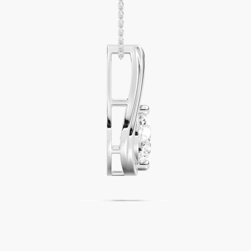 DOWN DROP ROUND SOLITAIRE PENDENT