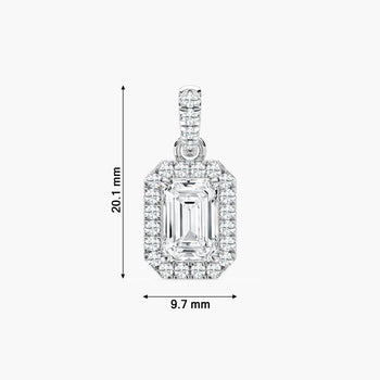 EMERALD HALO SOLITAIRE PENDENT