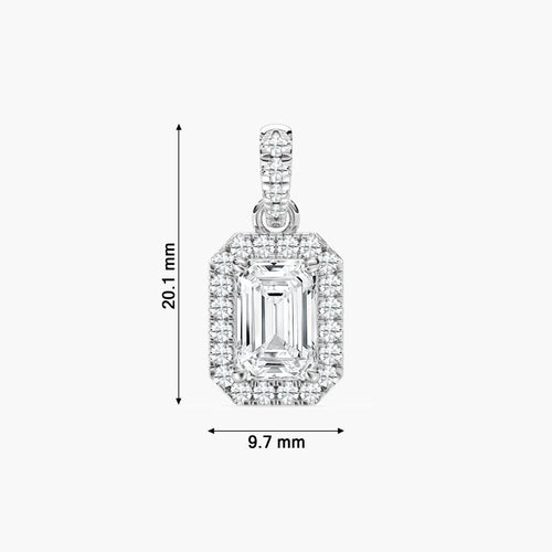 EMERALD HALO SOLITAIRE PENDENT