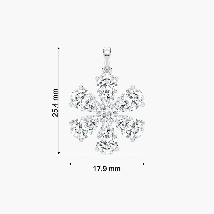 PEAR FLOWER PENDENT